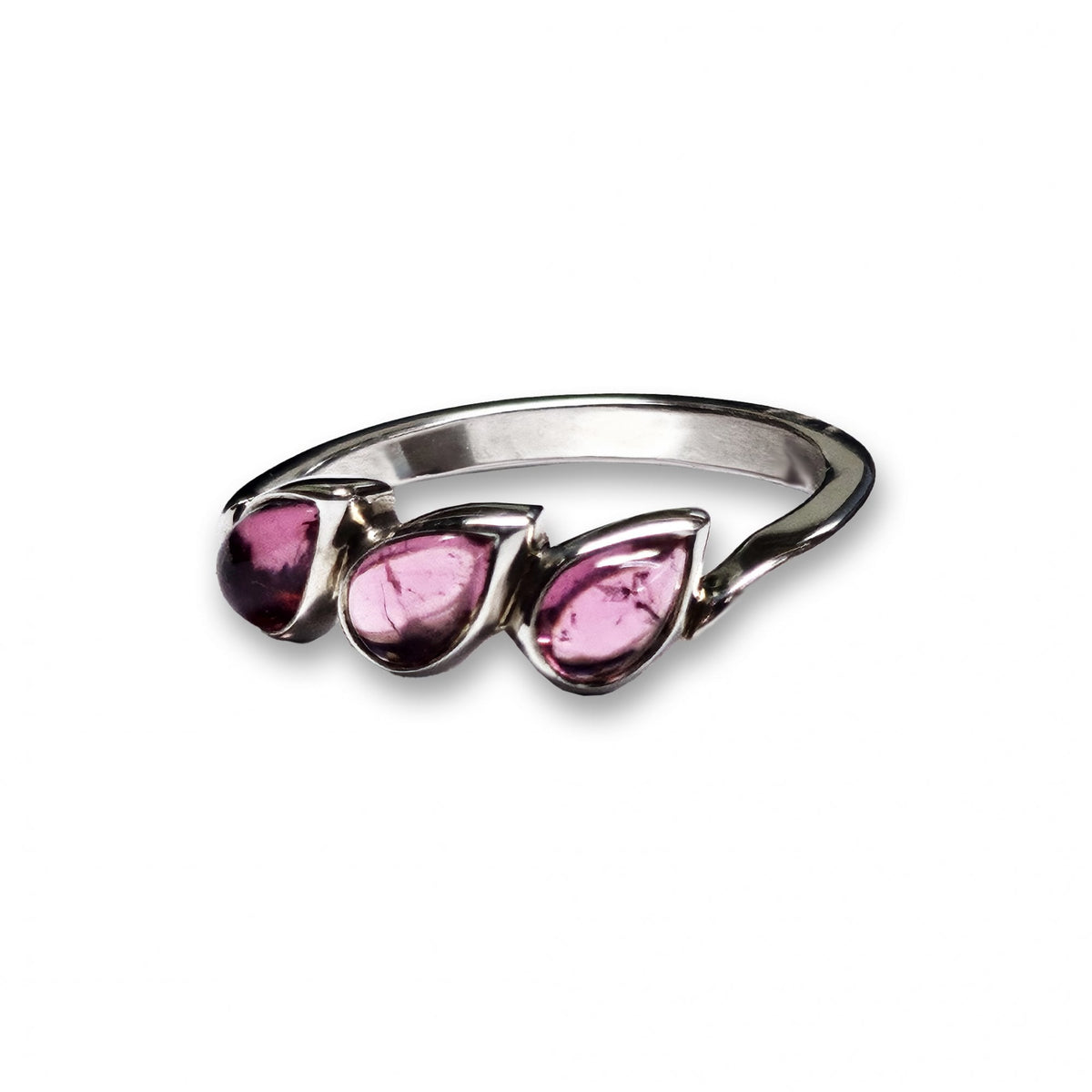 Sterling Silver Pink Tourmaline Dress Ring