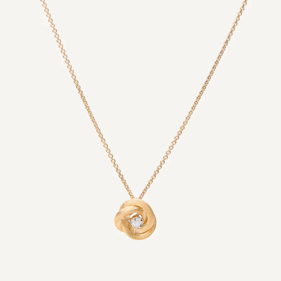 Jaipur Link 18ct Yellow Gold Diamond Floral Pendant