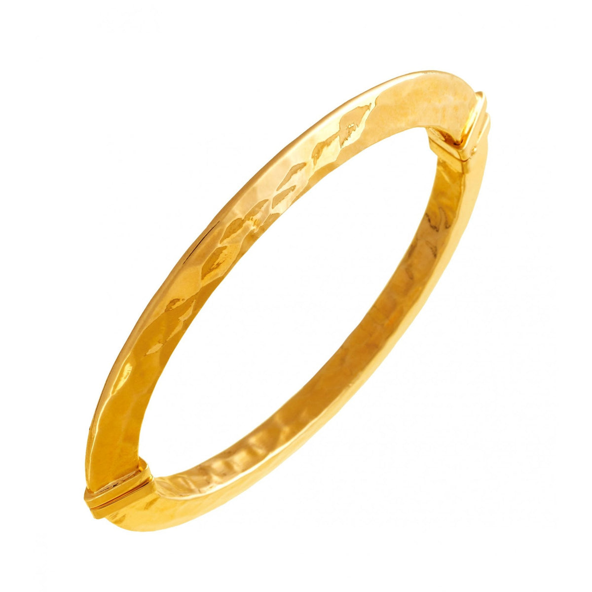 Blade Small Bangle, Gold Plated Silver