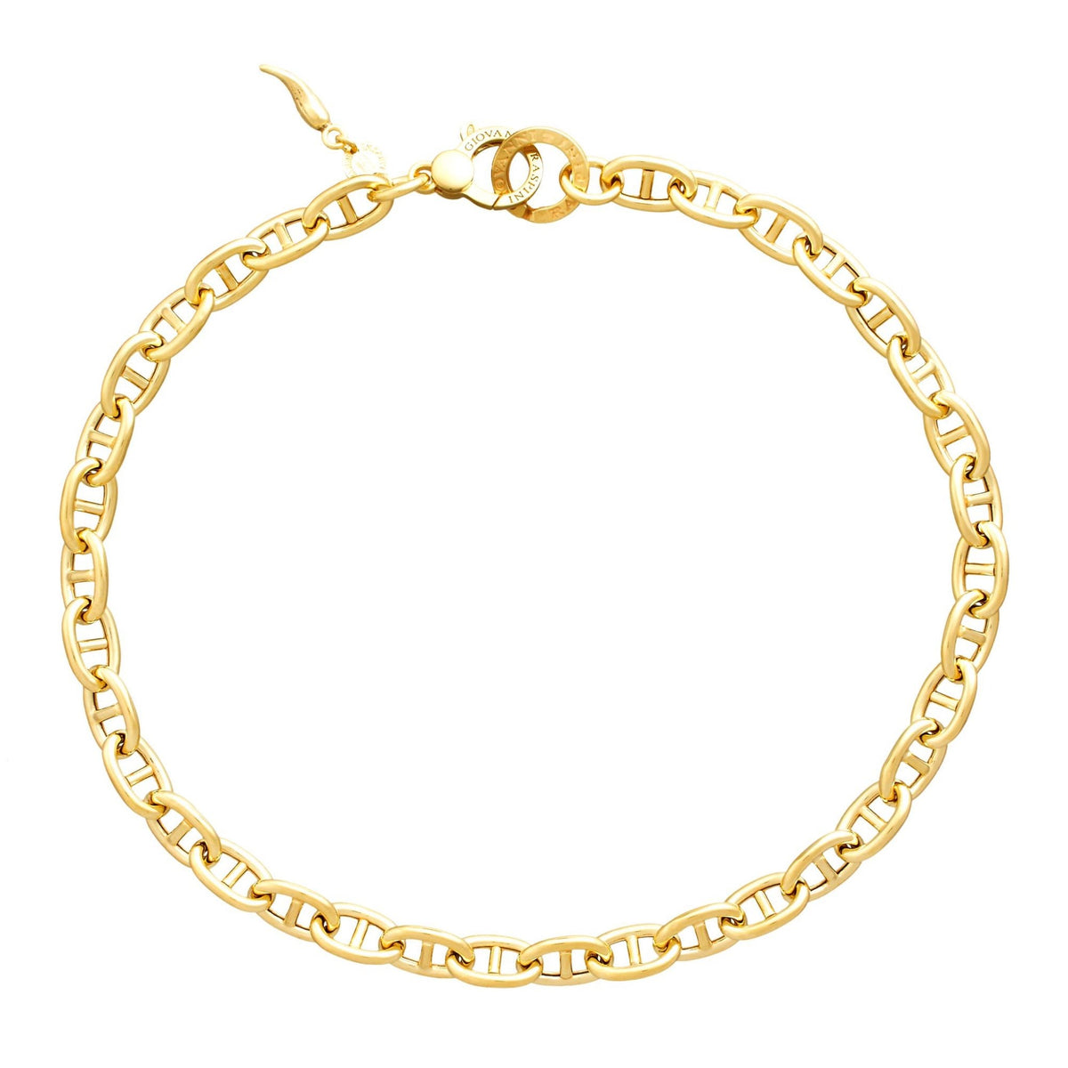 Marina Link Small Necklace, Gold Plated Silver