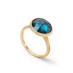 Jaipur Colour 18ct Yellow Gold Blue Topaz Ring