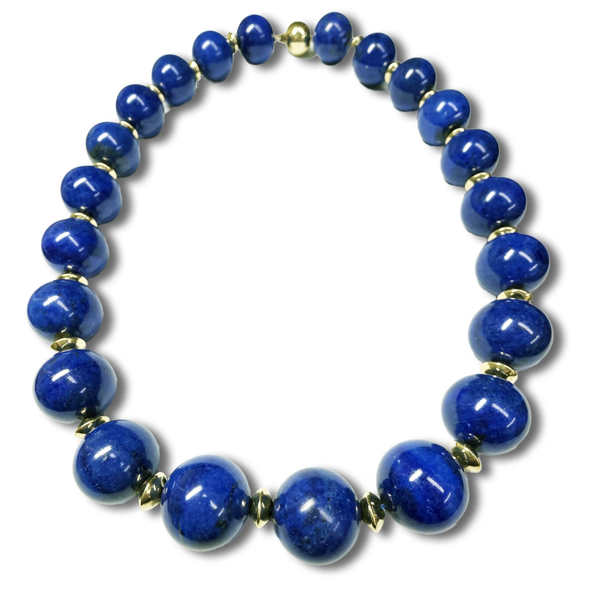 18ct Yellow Gold Lapis Lazuli Necklace