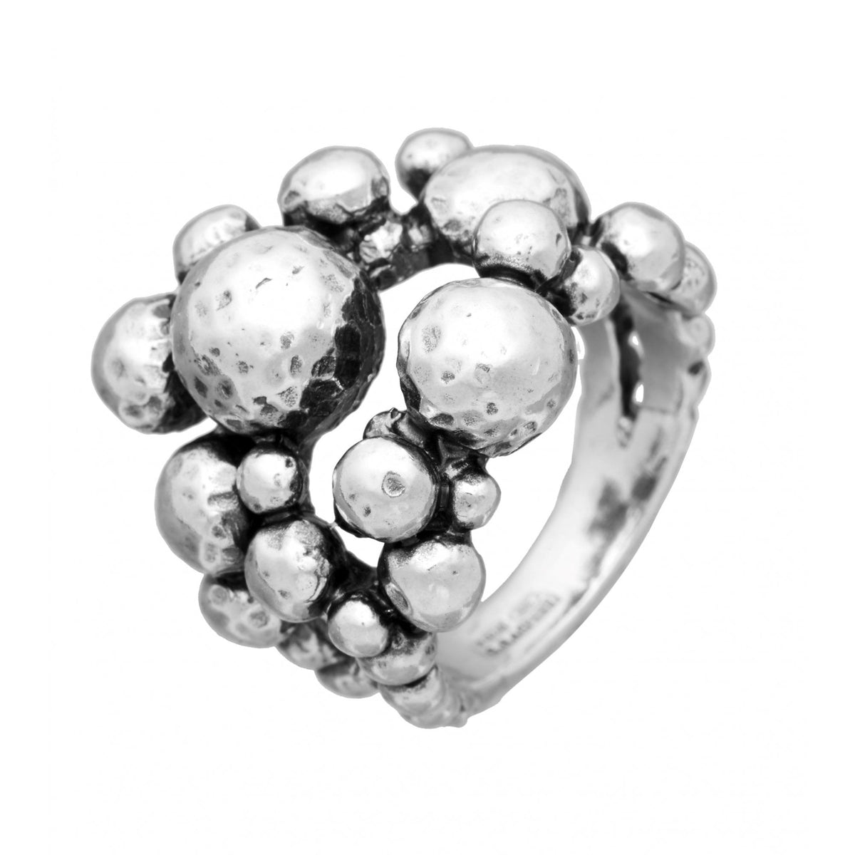 Bubbles Big Ring, Sterling Silver