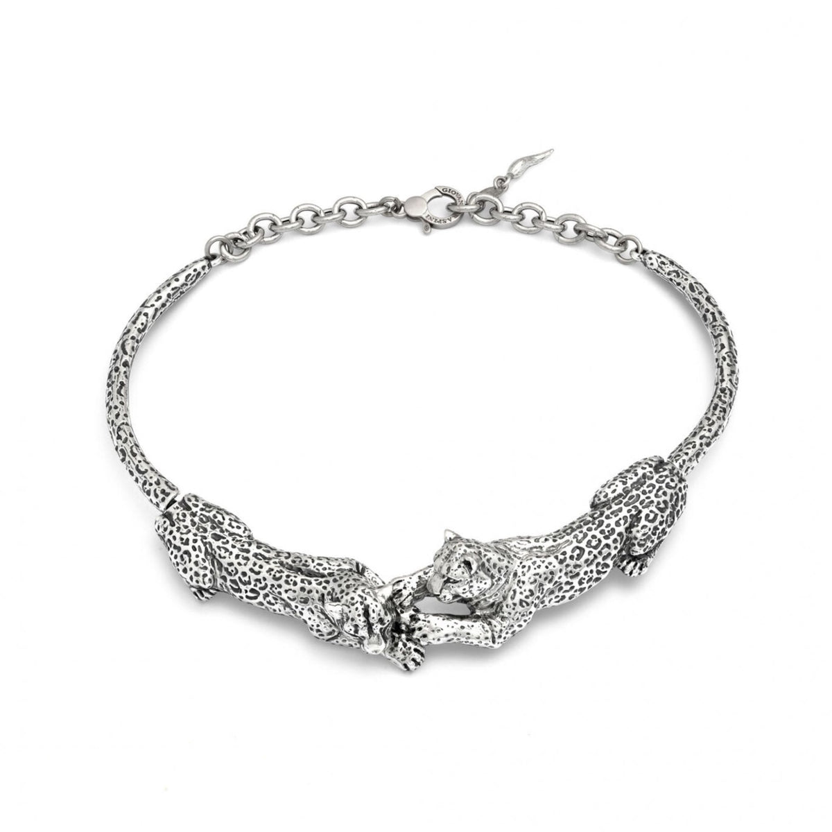Sterling Silver Leopards Necklace