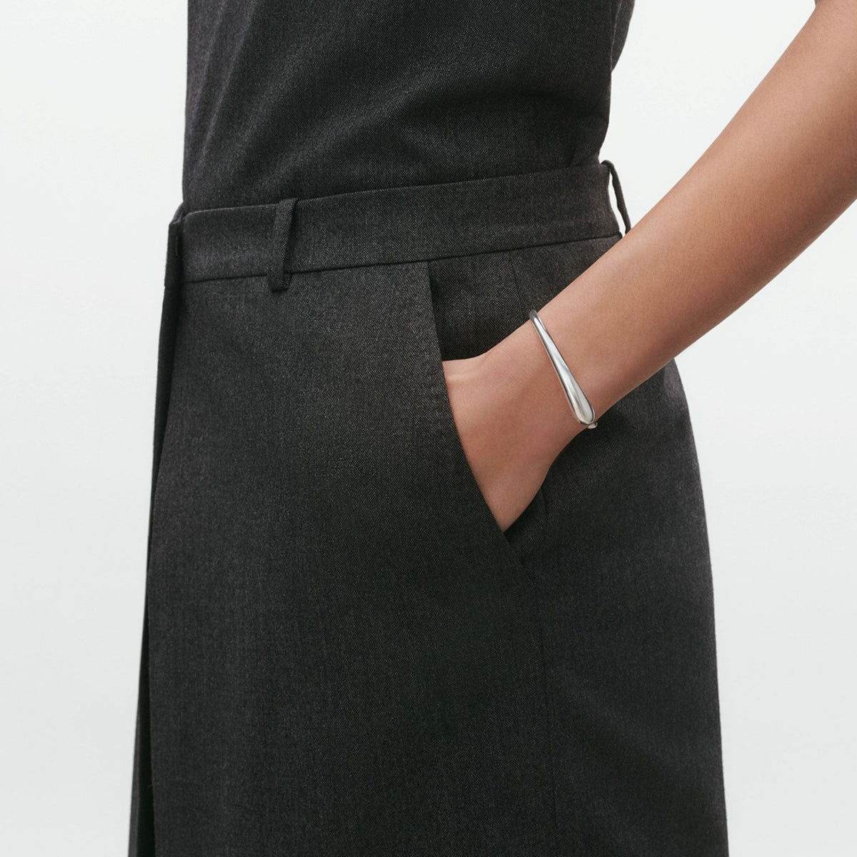 Mercy Sterling Silver Open Bangle