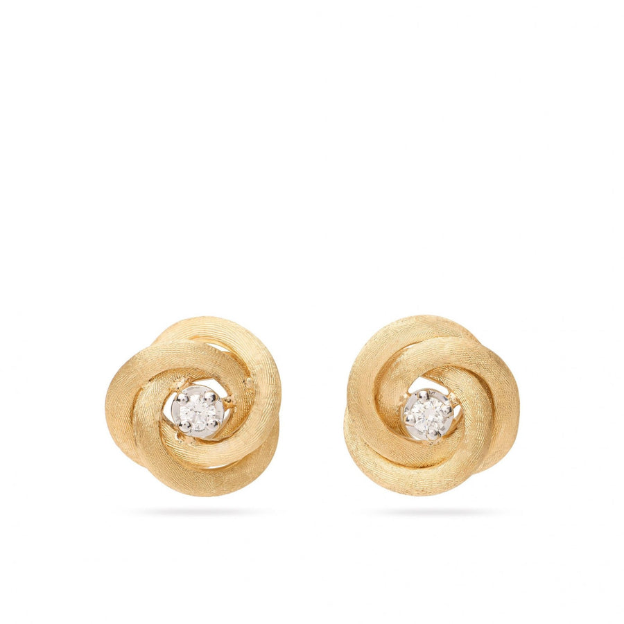 Jaipur Link 18ct Yellow Gold Diamond Floral Studs