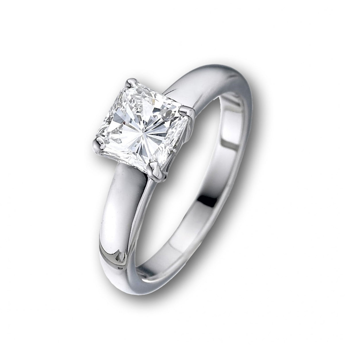 Radiant Cut Diamond Solitaire Ring