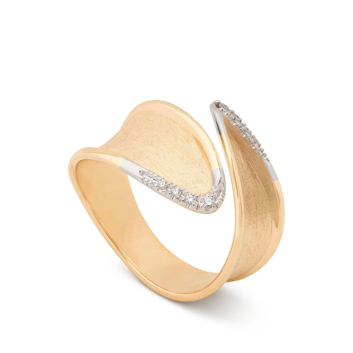 Lunaria Twist Yellow Gold Diamond Ring