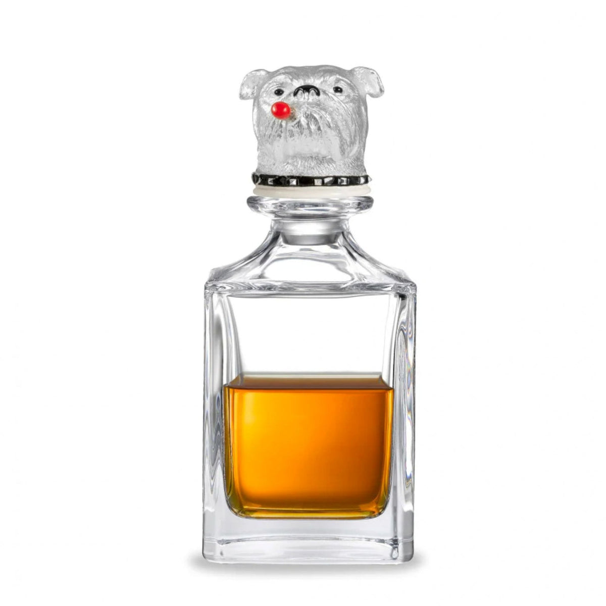 Churchill Bulldog with Cigar Stopper and Crystal Decanter