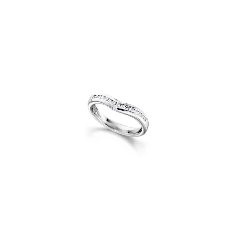 Pre- Owned Platinum Diamond Shaped Wedding Band