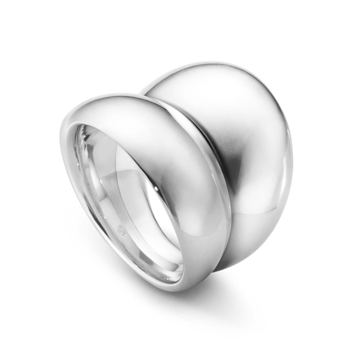 Curve Sculptural Silver Ring