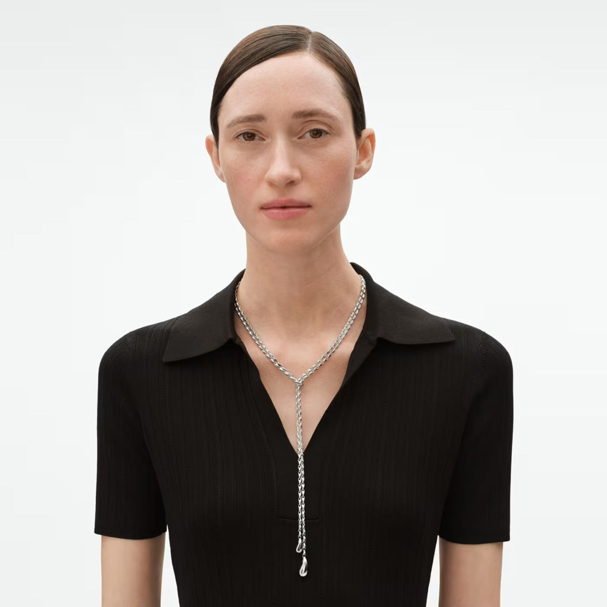 Reflect Lariat Necklace Sterling Silver