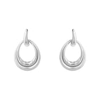 Offspring Medium Diamond Set Earrings in Sterling Silver