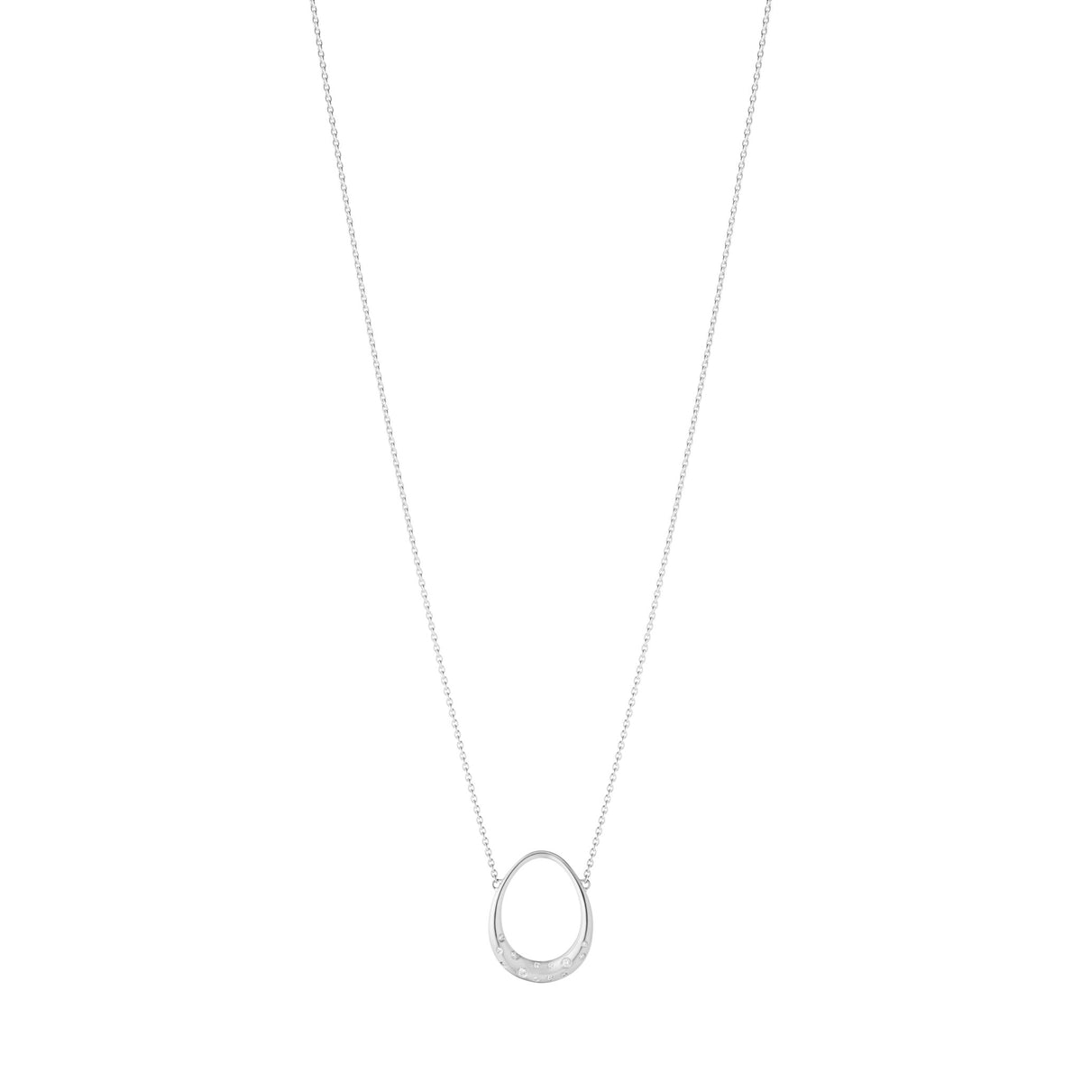Offspring Small Diamond Set Pendant in Sterling Silver