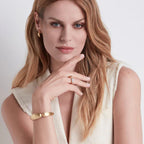 Lucia 18ct Yellow Gold Diamond Kissing Ring