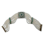 Pre- Owned Art- Deco Pearl Diamond Emerald Bracelet